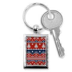 Vector Seamless Ornament Knitted Texture Key Chain (rectangle) by Vaneshart