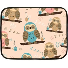 Seamless Pattern Owls Dream Cute Style Fabric Fleece Blanket (mini) by Vaneshart