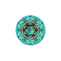 Blue Florals As A Ornate Contemplative Collage Golf Ball Marker by pepitasart