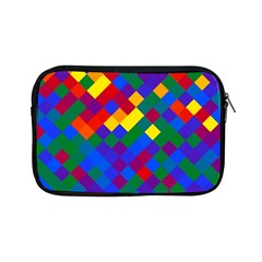 Gay Pride Diagonal Pixels Design Apple Ipad Mini Zipper Cases by VernenInk