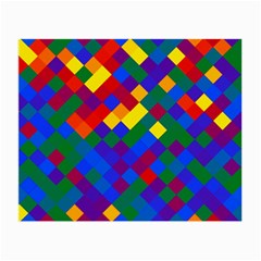 Gay Pride Diagonal Pixels Design Small Glasses Cloth by VernenInk