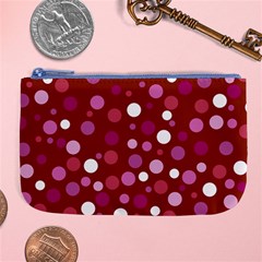 Lesbian Pride Flag Scattered Polka Dots Large Coin Purse by VernenInk