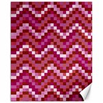 Lesbian Pride Pixellated Zigzag Stripes Canvas 16  x 20  15.75 x19.29  Canvas - 1