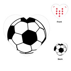 Soccer Lovers Gift Playing Cards Single Design (heart) by ChezDeesTees