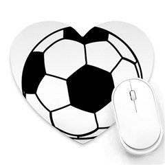 Soccer Lovers Gift Heart Mousepads by ChezDeesTees