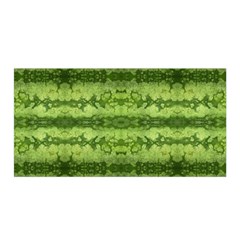 Watermelon Pattern, Fruit Skin In Green Colors Satin Wrap by Casemiro