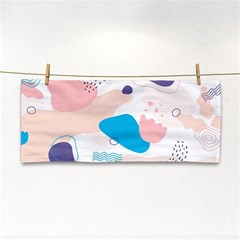 Hand Drawn Abstract Organic Shapes Background Hand Towel by Vaneshart