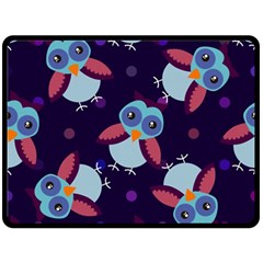 Owl-pattern-background Fleece Blanket (large)  by Vaneshart