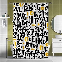 Letters-pattern Shower Curtain 48  X 72  (small)  by Vaneshart