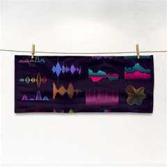 Colorful-sound-wave-set Hand Towel by Vaneshart