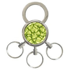 Seamless Pattern With Green Leaves 3-ring Key Chain by Vaneshart