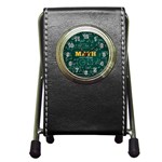 Realistic-math-chalkboard-background Pen Holder Desk Clock Front