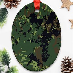 Military Background Grunge Ornament (oval) by Vaneshart