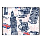 London-seamless-pattern Double Sided Fleece Blanket (Small)  45 x34  Blanket Back