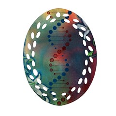 Flower Dna Ornament (oval Filigree) by RobLilly