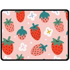 Strawberry Seamless Pattern Fleece Blanket (large)  by BangZart