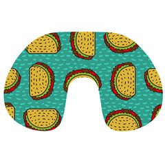 Taco Drawing Background Mexican Fast Food Pattern Travel Neck Pillow by BangZart