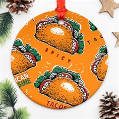 Seamless Pattern With Taco Ornament (round) by BangZart