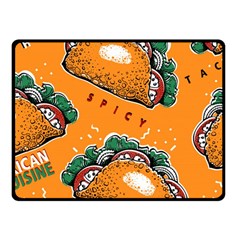 Seamless Pattern With Taco Fleece Blanket (small) by BangZart