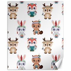 Cute Cartoon Boho Animals Seamless Pattern Canvas 11  X 14  by BangZart