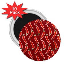 Chili Pattern Red 2 25  Magnets (10 Pack)  by BangZart