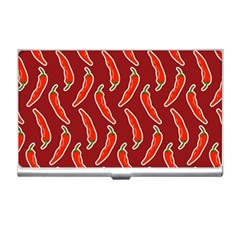 Chili Pattern Red Business Card Holder by BangZart