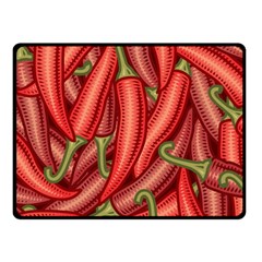 Seamless Chili Pepper Pattern Fleece Blanket (small) by BangZart