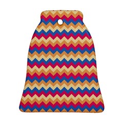 Zigzag Pattern Seamless Zig Zag Background Color Bell Ornament (two Sides) by BangZart