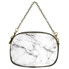 White Faux Marble Chain Purse (one Side) by Dushan