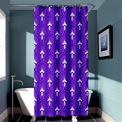 White And Purple Art-deco Pattern Shower Curtain 36  X 72  (stall)  by Dushan