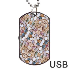 Rounded Stones Print Motif Dog Tag Usb Flash (two Sides) by dflcprintsclothing