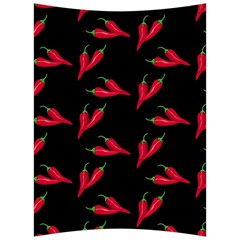 Red, Hot Jalapeno Peppers, Chilli Pepper Pattern At Black, Spicy Back Support Cushion by Casemiro