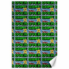 Game Over Karate And Gaming - Pixel Martial Arts Canvas 12  X 18  by DinzDas