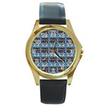 Sneaker Fanatic - Sneakers And Sport Shoes Fan Round Gold Metal Watch Front