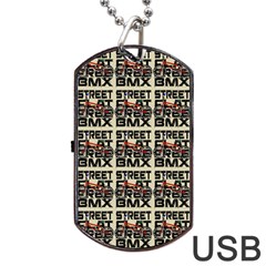 Bmx And Street Style - Urban Cycling Culture Dog Tag Usb Flash (one Side) by DinzDas