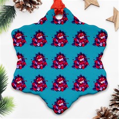 Little Devil Baby - Cute And Evil Baby Demon Snowflake Ornament (two Sides) by DinzDas