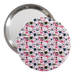 Adorable Seamless Cat Head Pattern01 3  Handbag Mirrors by TastefulDesigns