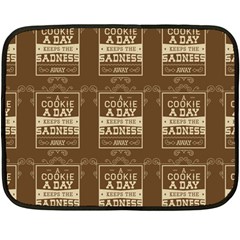 A Cookie A Day Keeps Sadness Away Fleece Blanket (mini) by DinzDas