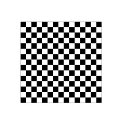 Black And White Chessboard Pattern, Classic, Tiled, Chess Like Theme Satin Bandana Scarf by Casemiro