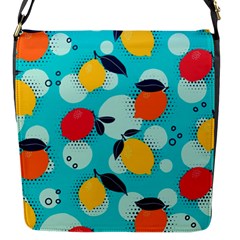 Pop Art Style Citrus Seamless Pattern Flap Closure Messenger Bag (s) by Amaryn4rt