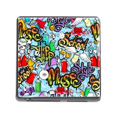 Graffiti Characters Seamless Pattern Memory Card Reader (square 5 Slot) by Amaryn4rt