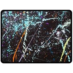 Abstract Colorful Texture Fleece Blanket (large)  by Amaryn4rt