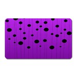 Two tone purple with black strings and ovals, dots. Geometric pattern Magnet (Rectangular) Front