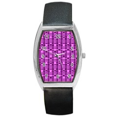 Digital Violet Barrel Style Metal Watch by Sparkle