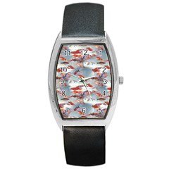 Golden Fishes Barrel Style Metal Watch by Sparkle