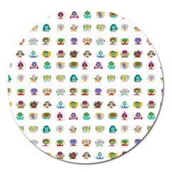 All The Aliens Teeny Magnet 5  (round) by ArtByAng