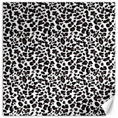 Leopard Spots, White, Brown Black, Animal Fur Print Canvas 12  X 12  by Casemiro