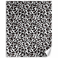 Leopard Spots, White, Brown Black, Animal Fur Print Canvas 16  X 20  by Casemiro