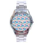 Multicolor Triangle Stainless Steel Analogue Watch Front