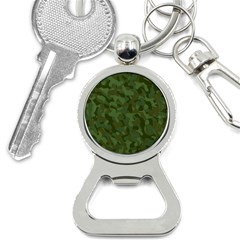 Green Army Camouflage Pattern Bottle Opener Key Chain by SpinnyChairDesigns